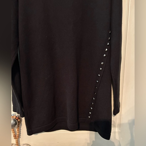 NWT Charlie Paige Black Long Sleeve Studded Sweater - Picture 5 of 7
